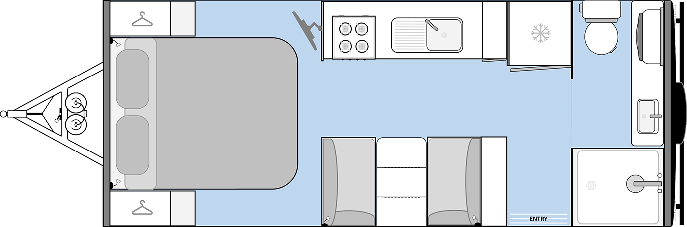 Manta Ray 19 Ft Ensuite Floorplan