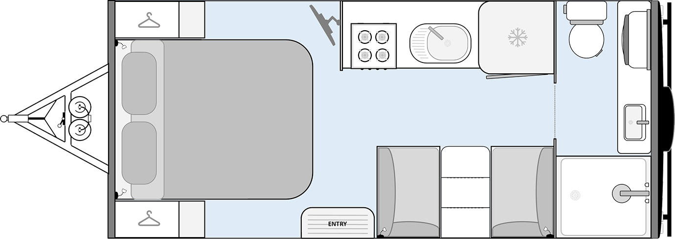 Manta Ray 16 Ft Ensuite Floorplan